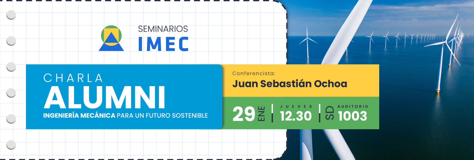 Egresado Sebastián Ochoa, Ingeniero Mecánico, Energías Renovables Egresado Sebastián Ochoa, Ingeniero Mecánico, Energías Renovables