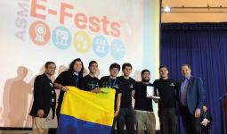 Estudiantes de Ingeniería Mecánica compitiendo en el ASME E-Fest 2019 Estudiantes de Ingeniería Mecánica viajaron a Perú a representar a Uniandes en tres competencias del ASME E-fest 2019