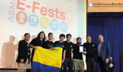 Estudiantes de Ingeniería Mecánica compitiendo en el ASME E-Fest 2019 Estudiantes de Ingeniería Mecánica viajaron a Perú a representar a Uniandes en tres competencias del ASME E-fest 2019
